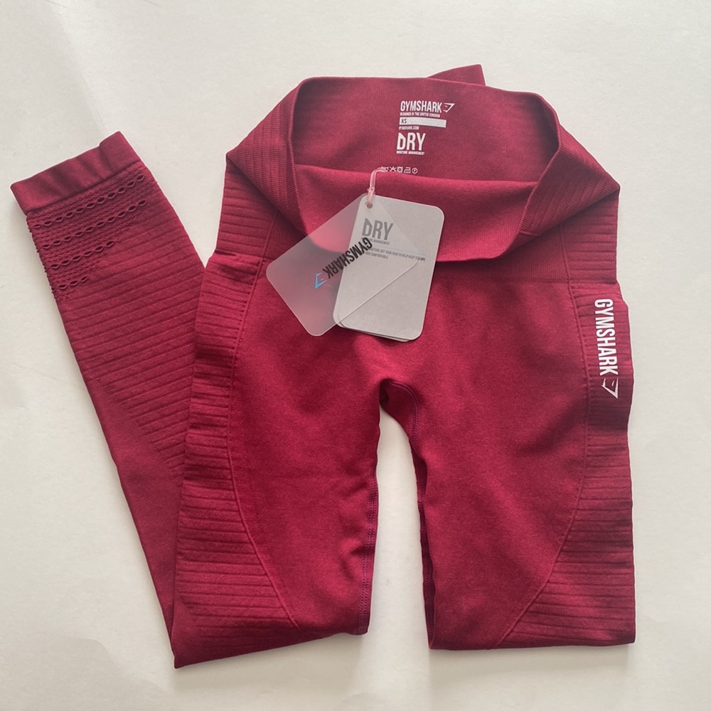 XS Burgundy Gymshark Leggings